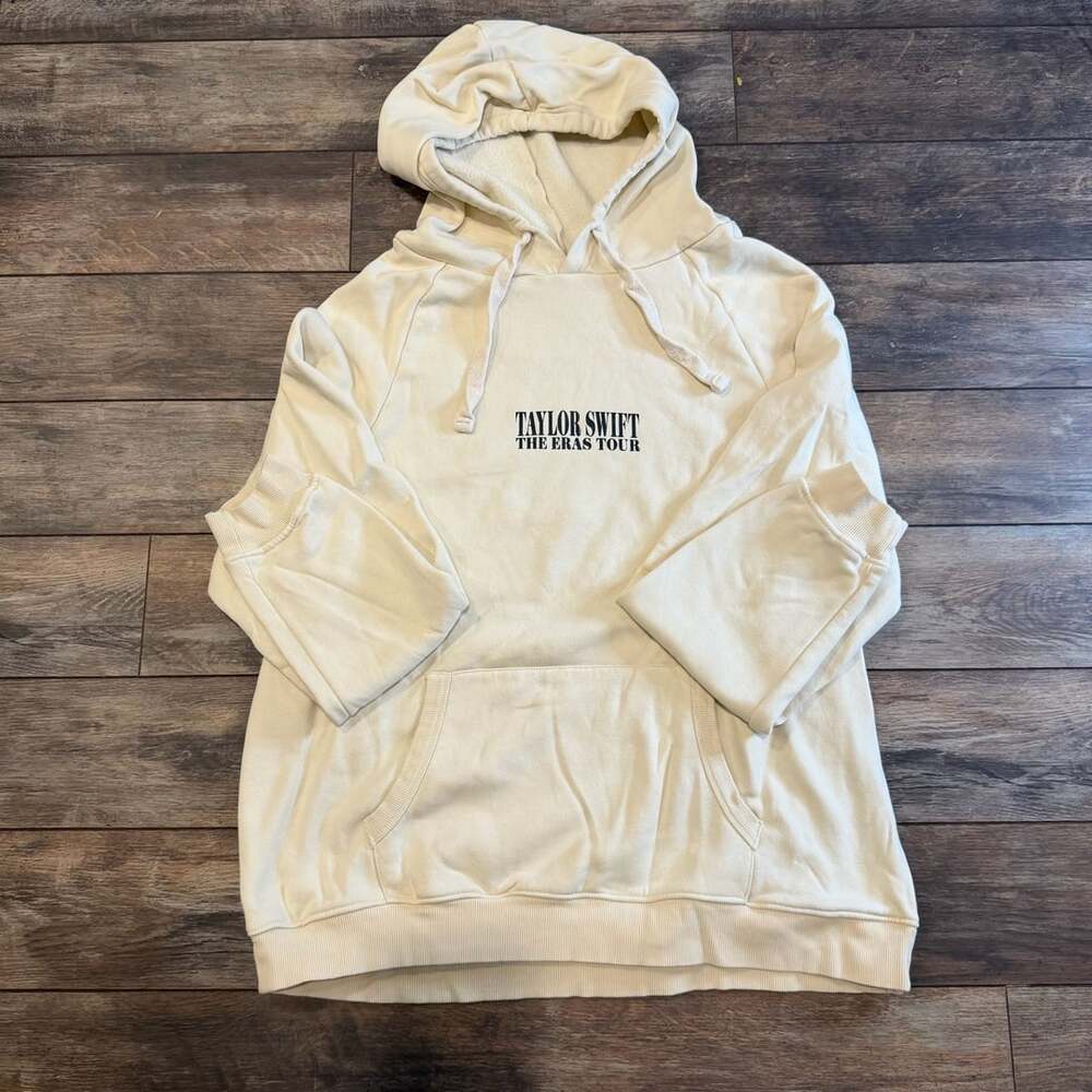 Taylor Swift The Eras Tour Hoodie Size XL Beige Photo Collage